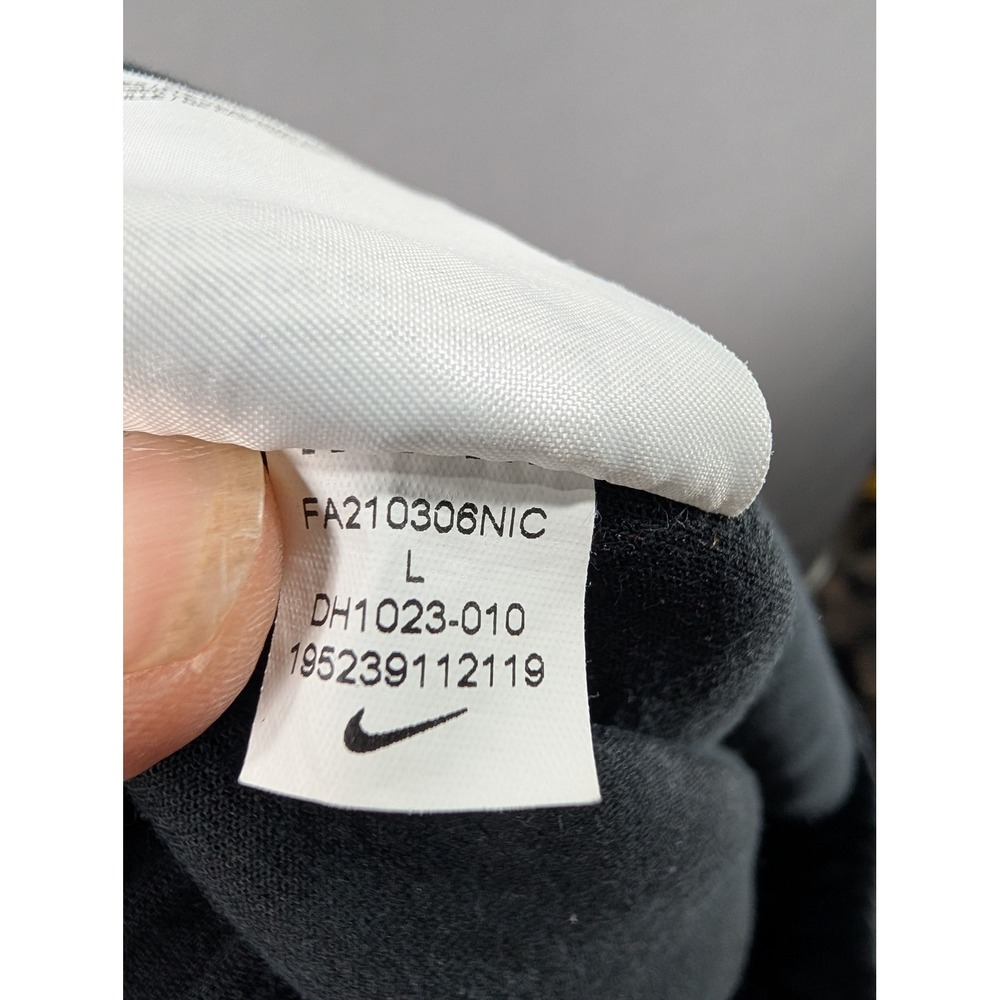 Nike Mens Big Swoosh Fleece Joggers Black White Size Large - Picture 7 of 8